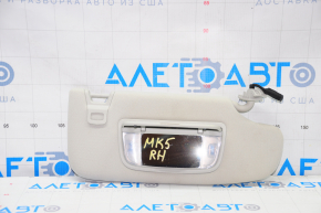 Right visor Ford Fusion mk5 13-16 gray, without hook, without plug