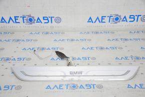 Door sill outer front left BMW 7 G11 G12 16-22 chrome with backlight, water damage, chrome peeled off