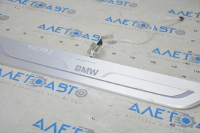 Door sill outer front right BMW 7 G11 G12 16-22 chrome with backlight, water damage, chrome peeled off