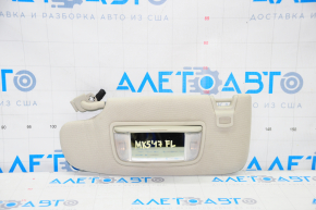 Left visor Ford Fusion mk5 17-20 light gray, without hook, without plug