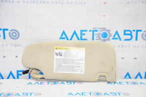 Left visor Ford Fusion mk5 13-20 beige, without hook, without plug, for dry cleaning