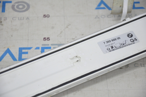 Door sill outer rear right BMW 7 G11 G12 16-22 chrome with backlight, water damage, chrome peeling, part of emblem missing, broken fastener