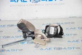 Passenger seat belt with tensioner Hyundai Sonata 15-17 beige