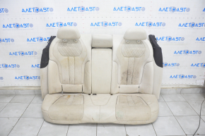 Rear row of seats 2nd row BMW 7 G11 G12 16-22 leather beige elfenbein-weiss, Comfort, dry-cleanable