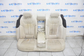 Rear row of seats 2nd row BMW 7 G11 G12 16-22 leather beige elfenbein-weiss, Comfort, dry-cleanable