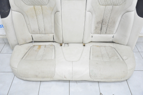 Rear row of seats 2nd row BMW 7 G11 G12 16-22 leather beige elfenbein-weiss, Comfort, dry-cleanable