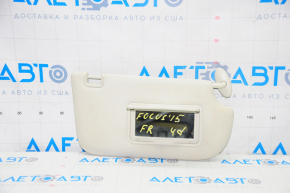 Right visor Ford Focus mk3 11-18 grey, without hook