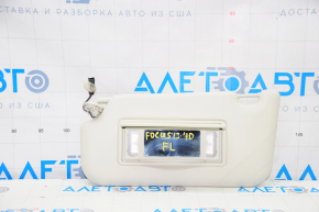 Left visor for Ford Focus mk3 11-18, 2 lights, gray, without hook