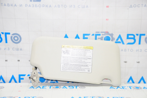 Left visor Ford Focus mk3 11-18 2 lights gray, without hook, without plug, crack on mount