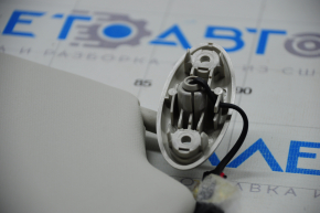 Left visor Ford Focus mk3 11-18 2 lights gray, without hook, without plug, crack on mount