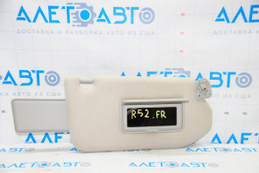 Right visor Nissan Pathfinder 13-20 gray, without hook, without backlight, without plug, for dry cleaning