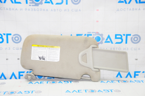 Left visor Nissan Sentra 13-19 gray, without hook, without plug, for dry cleaning