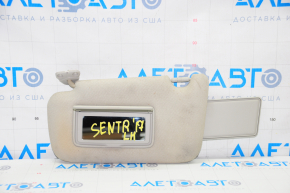 Left visor Nissan Sentra 13-19 gray, without hook, without plug, for dry cleaning