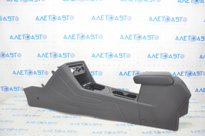 Central console armrest and cup holders VW Tiguan 18-20 leather black, scratches