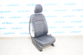 Passenger seat Ford Fusion mk5 17-20 without airbag, leather black, electric, heated, shot