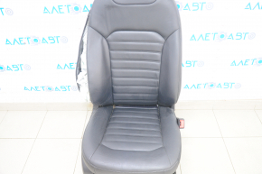 Passenger seat Ford Fusion mk5 17-20 without airbag, leather black, electric, heated, shot