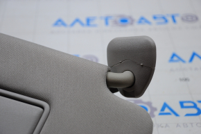Right visor Nissan Rogue 14-20 with backlight, gray, without hook, scratches, broken fastener on plug