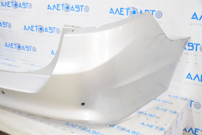 Rear bumper bare Ford Fusion mk5 13-18 silver, for parking sensors, tear, broken fasteners, scratch