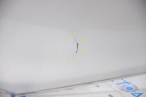 Rear bumper bare Ford Fusion mk5 13-18 silver, for parking sensors, tear, broken fasteners, scratch