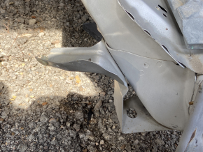 Front quarter right Ford Fusion mk5 13-16 with bracket white, with central pillar
