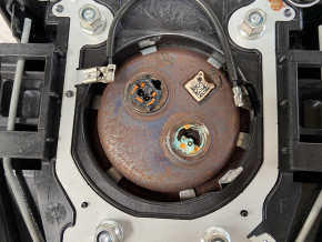Airbag in the steering wheel driver Toyota Prius 50 16-22 black, shot, defective chip
