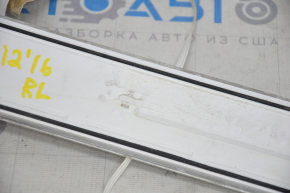 Door sill outer rear left BMW 7 G11 G12 16-22 chrome, with backlight, chrome is worn, breakage of fastening, bump, part of emblem is missing, water damage