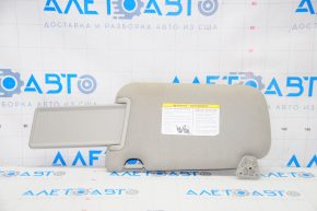 Right visor Nissan Leaf 13-15 gray cloth, no hook, no plug, dry-cleanable