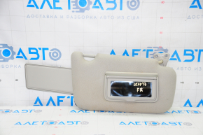 Right visor Nissan Leaf 13-15 gray cloth, no hook, no plug, dry-cleanable