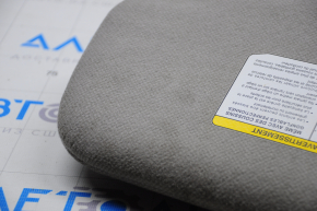 Right visor Nissan Leaf 13-17 gray cloth, no hook, broken fastener on the plug, for dry cleaning