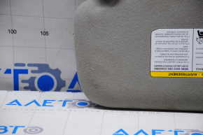 Right visor Nissan Leaf 13-17 gray cloth, no hook, dry cleanable