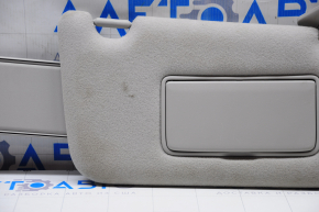 Right visor Nissan Leaf 13-17 gray velour, without hook, cracked plug, scratches, for dry cleaning