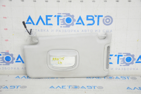 Left visor Jeep Renegade 15-19 gray, without hook