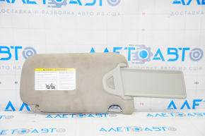 Left visor Nissan Leaf 13-15 gray cloth, no hook, broken fastener on the plug, for dry cleaning