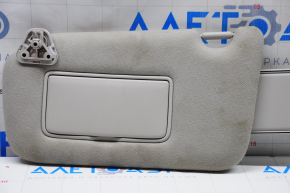 Left visor Nissan Leaf 13-15 gray cloth, no hook, broken fastener on the plug, for dry cleaning