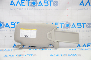 Left Nissan Leaf 13-15 visor, gray cloth, without hook