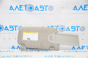 Left visor Nissan Leaf 13-17 gray cloth, no hook, no plug, dry cleanable