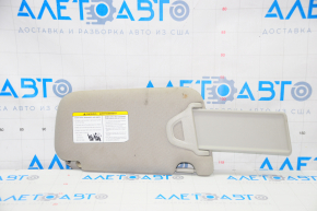 Left visor Nissan Leaf 13-17 gray cloth, no hook, no plug, dry cleanable