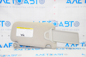 Left visor Nissan Leaf 13-17 gray velour, without hook, without plug, for dry cleaning
