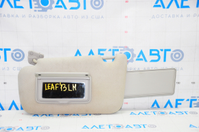 Left visor Nissan Leaf 13-17 gray velour, without hook, without plug, for dry cleaning