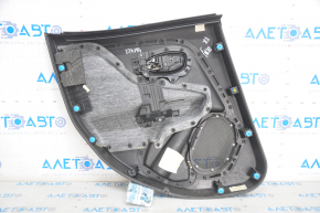 Door trim card rear right Jeep Renegade 15 - black leather, tears, scratches
