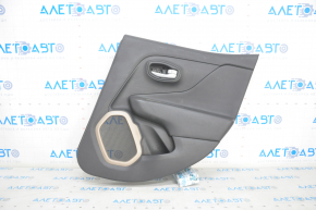 Door trim card rear right Jeep Renegade 15 - black leather, tears, scratches