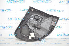 Door trim card rear left Jeep Renegade 15 - black leather, tear, scratches