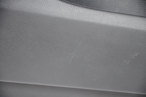 Door trim card front left Ford Fusion mk5 17-20 black with black insert leather, armrest leather, molding under wood, scratches