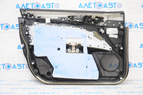 Door trim card front right Ford Fusion mk5 17-20 black with black insert leather, armrest leather, molding under the tree, scratches