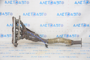Exhaust manifold with catalyst Ford Fusion mk5 17-20 hybrid with lambda, corrugated pipe is dented