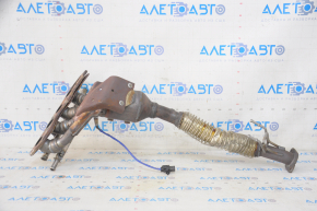 Exhaust manifold with catalyst Ford Fusion mk5 17-20 hybrid with lambda, corrugated pipe is dented