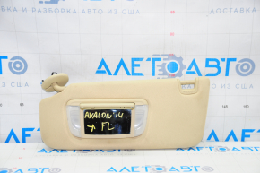 Left sun visor for Toyota Avalon 13-15, beige, without hook