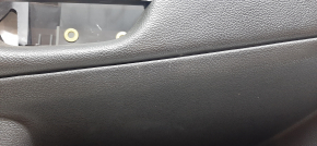 Door trim card front left Ford Escape MK3 13-16 prerest black with black insert plastic, armrest leather, minor scratches, bump on leather