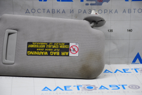 Left visor Lexus CT200h 11-17 gray, without hook, scratches on plug, for dry cleaning