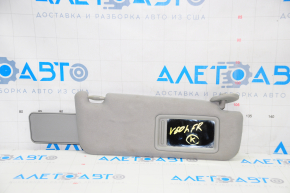 Right visor Toyota Camry v50 12-14 usa gray, without hook, fabric peeled off, dry cleanable, without backlight